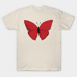 Big beautiful red butterfly. T-Shirt